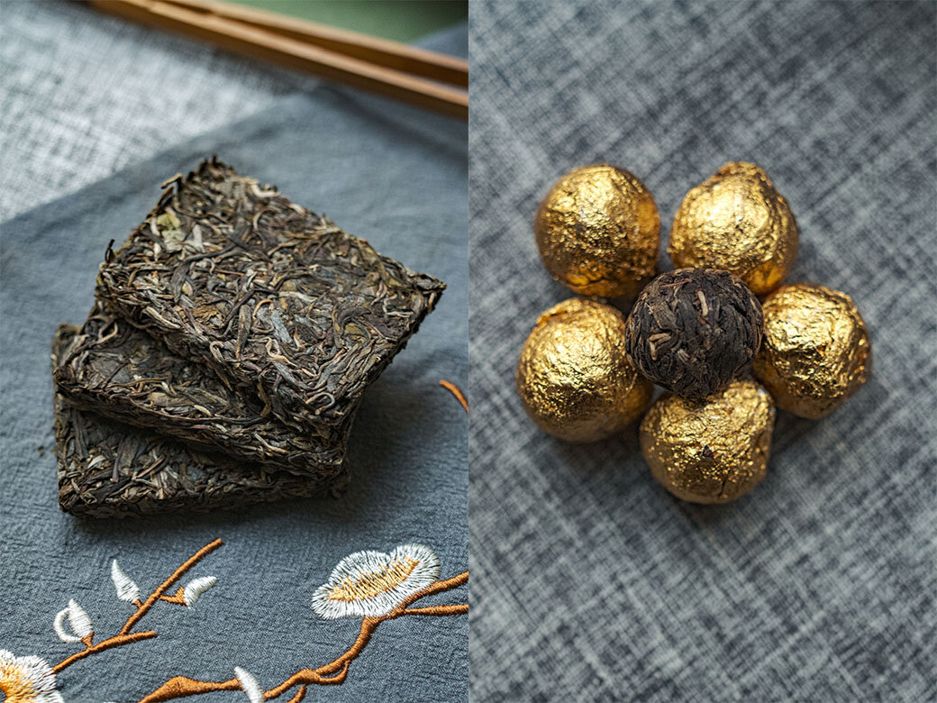 Существуют десятки форм прессовки чая.