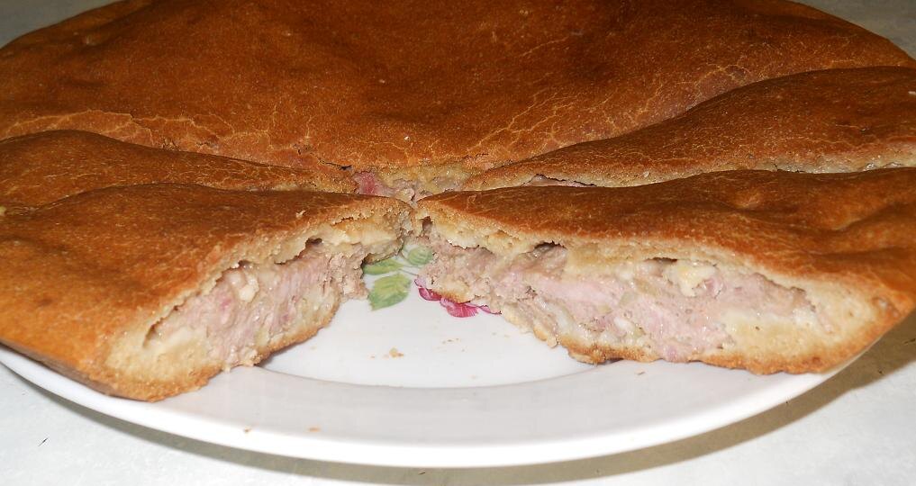 Мясной заливной пирог.