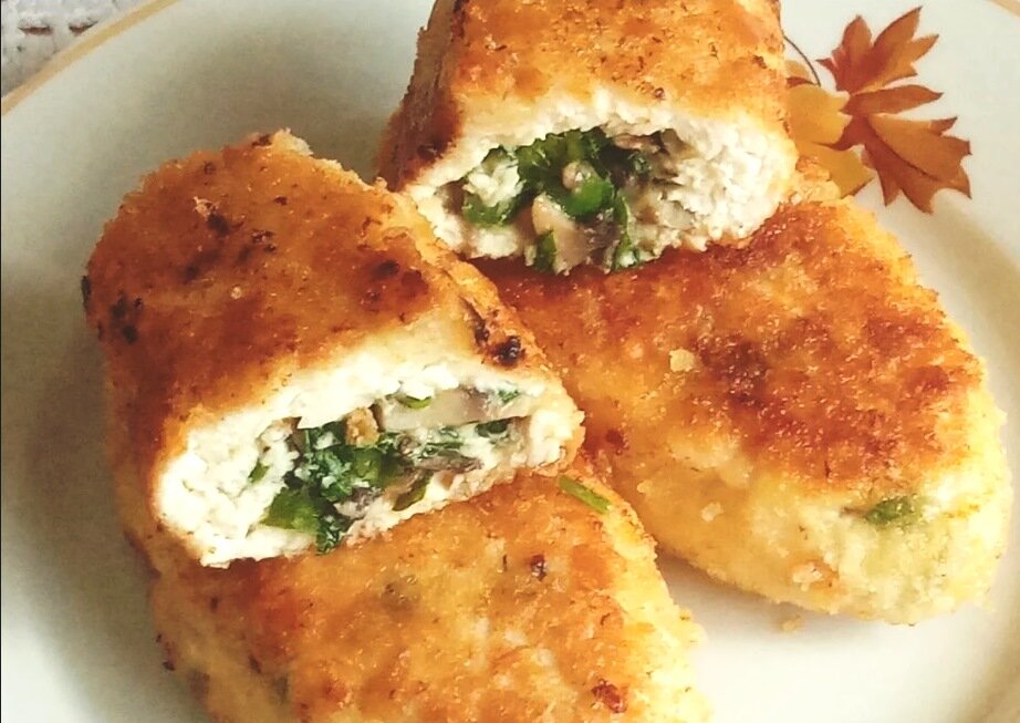 Мясные зразы с грибами.