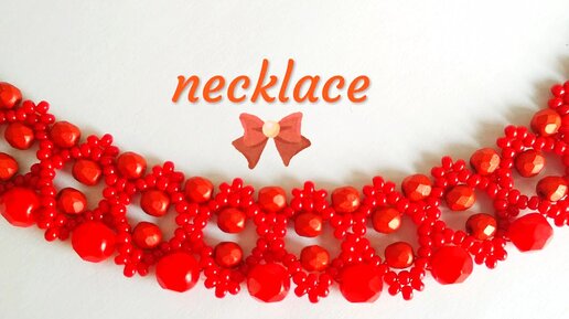 Beaded necklace. DIY. Колье из бисера. Мастер-класс