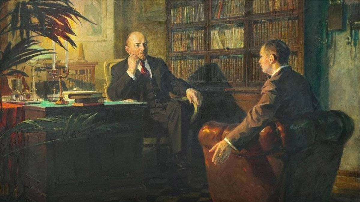 Ленин и Герберт Уэллс (иллюстрация из открытых источников)