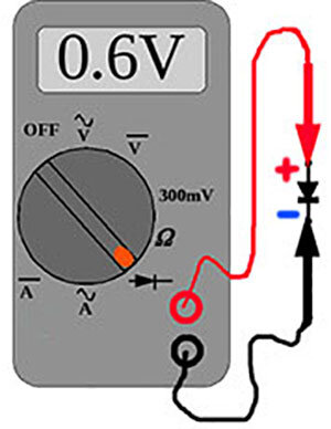 Проверка мультиметром диода на исправность