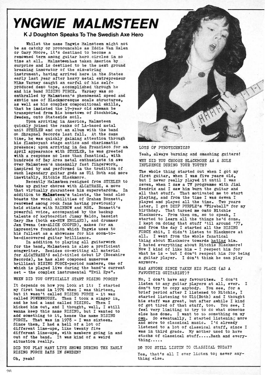 Страница журнала Metal Forces