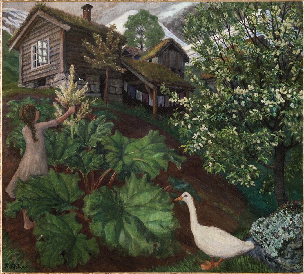 Night Light, Rhubarb, Goose, and Bird Cherry Tree - Oil on canvas, 1926 - 1927. Photo: (2015)