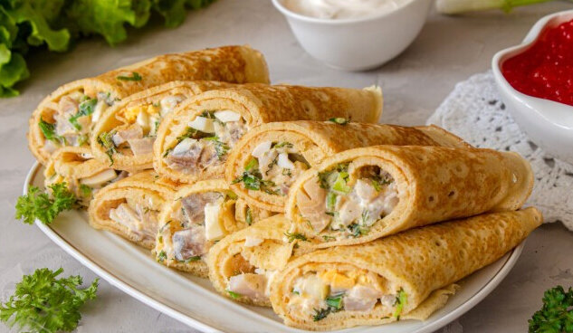 Картофельные блинчики с ветчиной