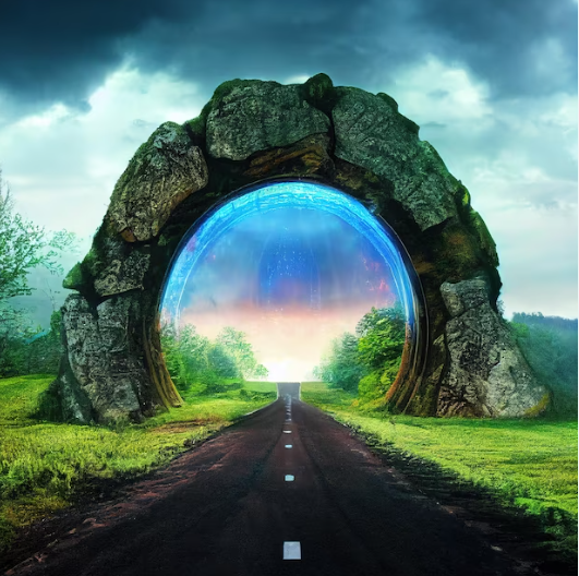 Визуальное представление телепорта.