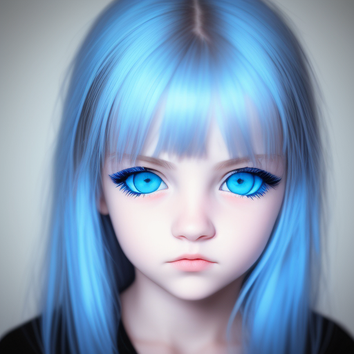 Prompt: girl with blue eyes