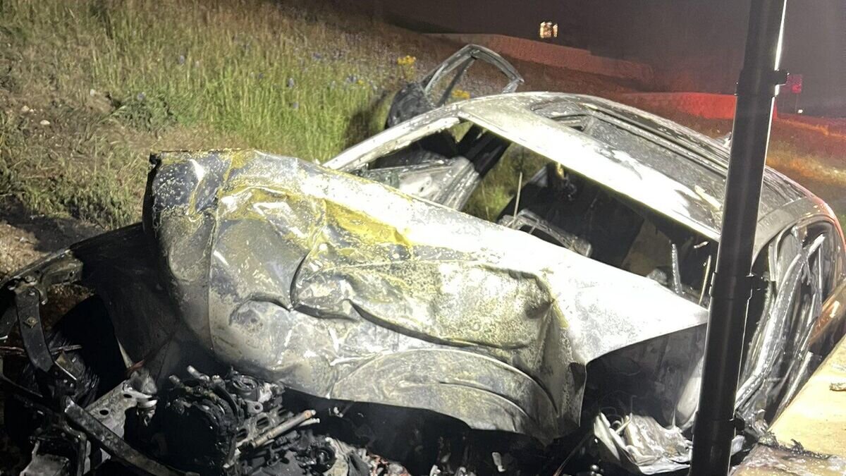    Сгоревший автомобиль© Фото : twitter