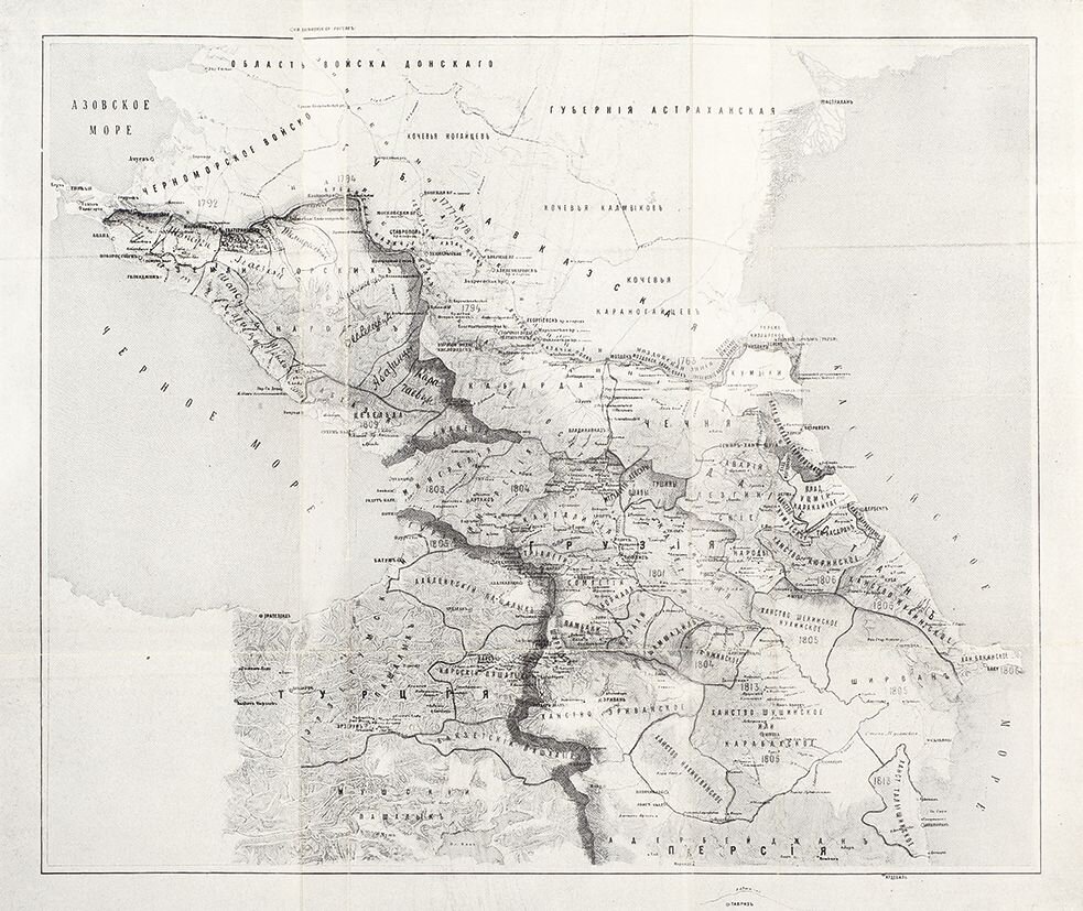 Карта 1910 года кавказа