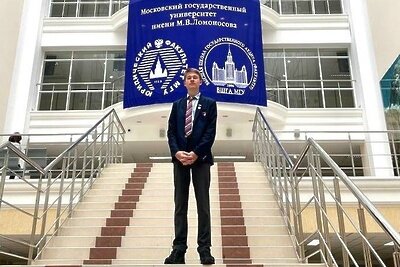    Ученик 8 класса гимназии им. Примакова Степан Садовский © Сайт Министерства образования Московской области
