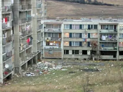 Жилые дома в Чехии, где живут цыгане.