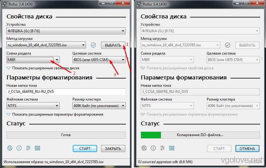 Rufus какую схему разделов выбрать