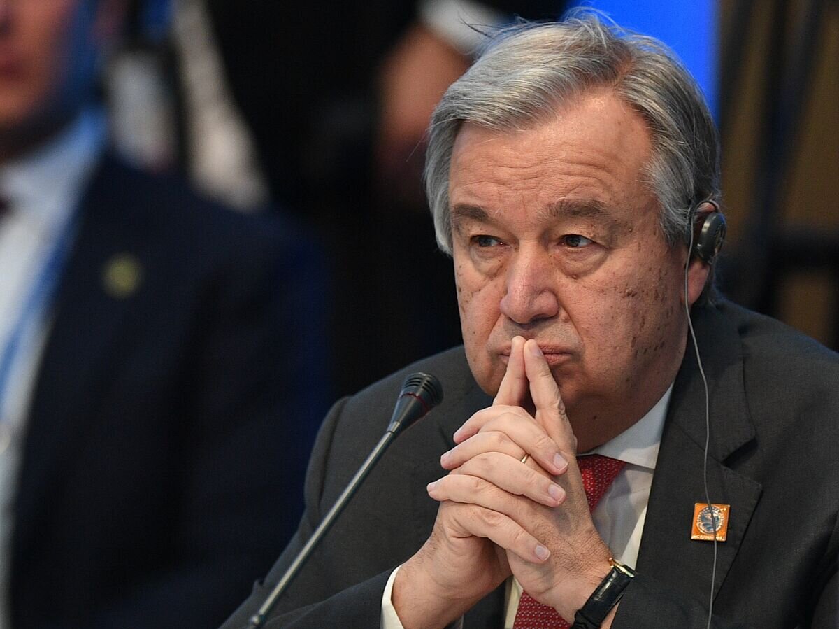    Генсек ООН Антониу Гутерриш перед заседанием совета глав государств - членов ШОС. 9 июня 2017© РИА Новости / Владимир Астапкович