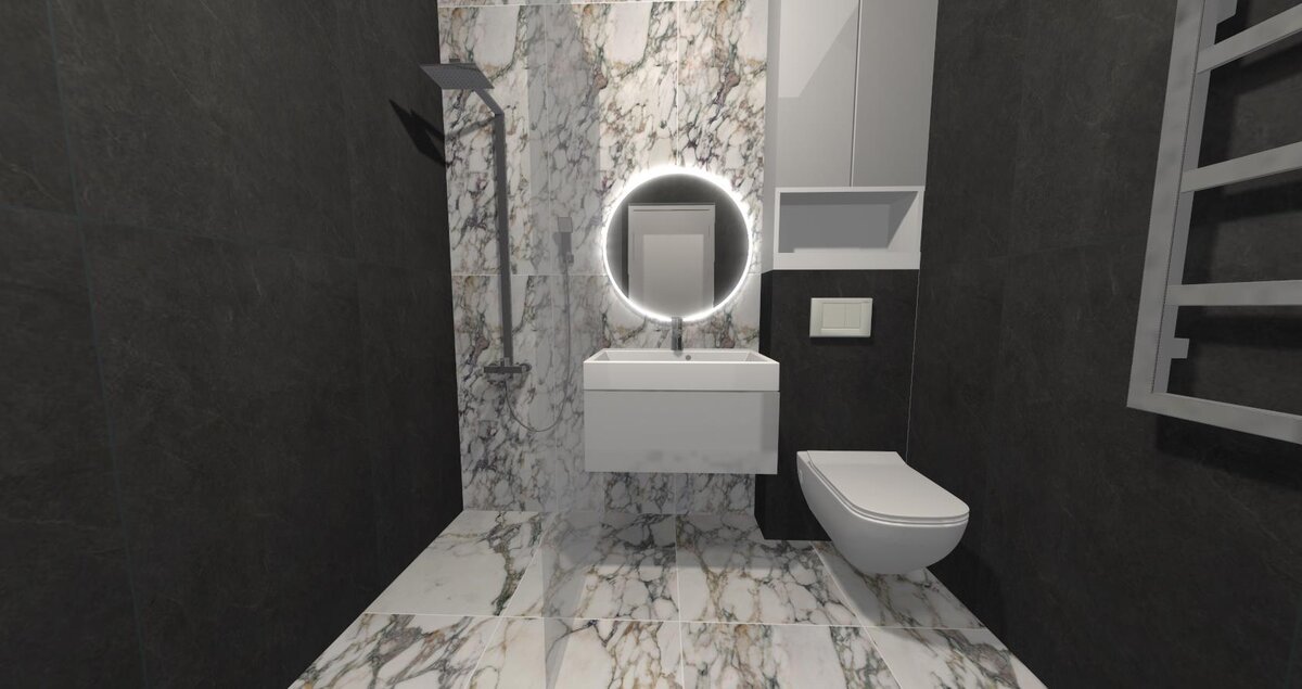 дизайн-проект ванной комнаты в Калининграде