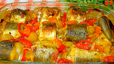 Вот так готовлю рыбу, вкуснее которой нет. С овощами, сочная. Идеальна на ужин.