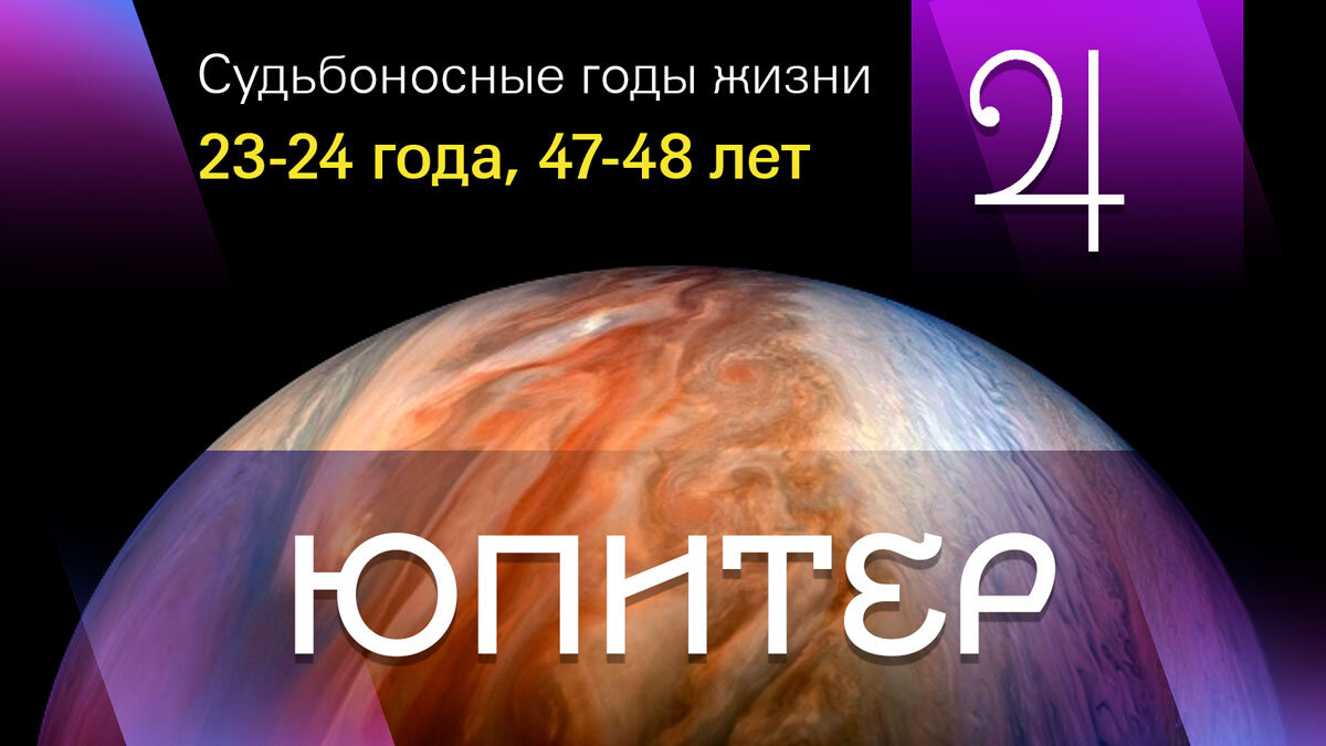 Судьбоносные годы вашей жизни. Юпитер: 23-24 года, 47-48 лет | Астролог  Юлия Субботина | Дзен