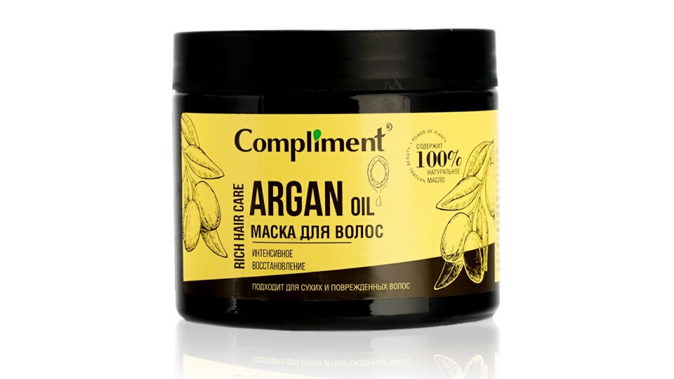 Маска COMPLIMENT RICH HAIR CARE ARGAN OIL "Интенсивное восстановление ", 400 мл