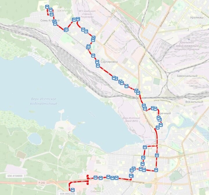     Новый маршрут автобуса № 06 / схема: Официальный портал Екатеринбурга