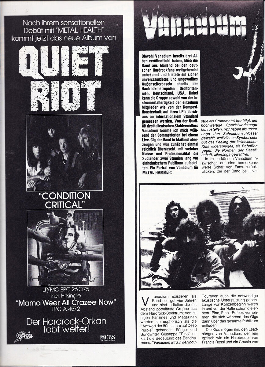 Страница журнала Metal Hammer