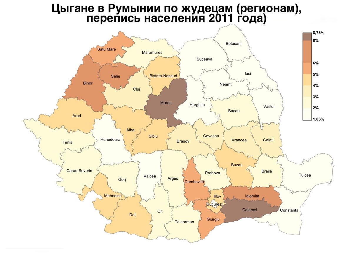 Этническая карта румынии