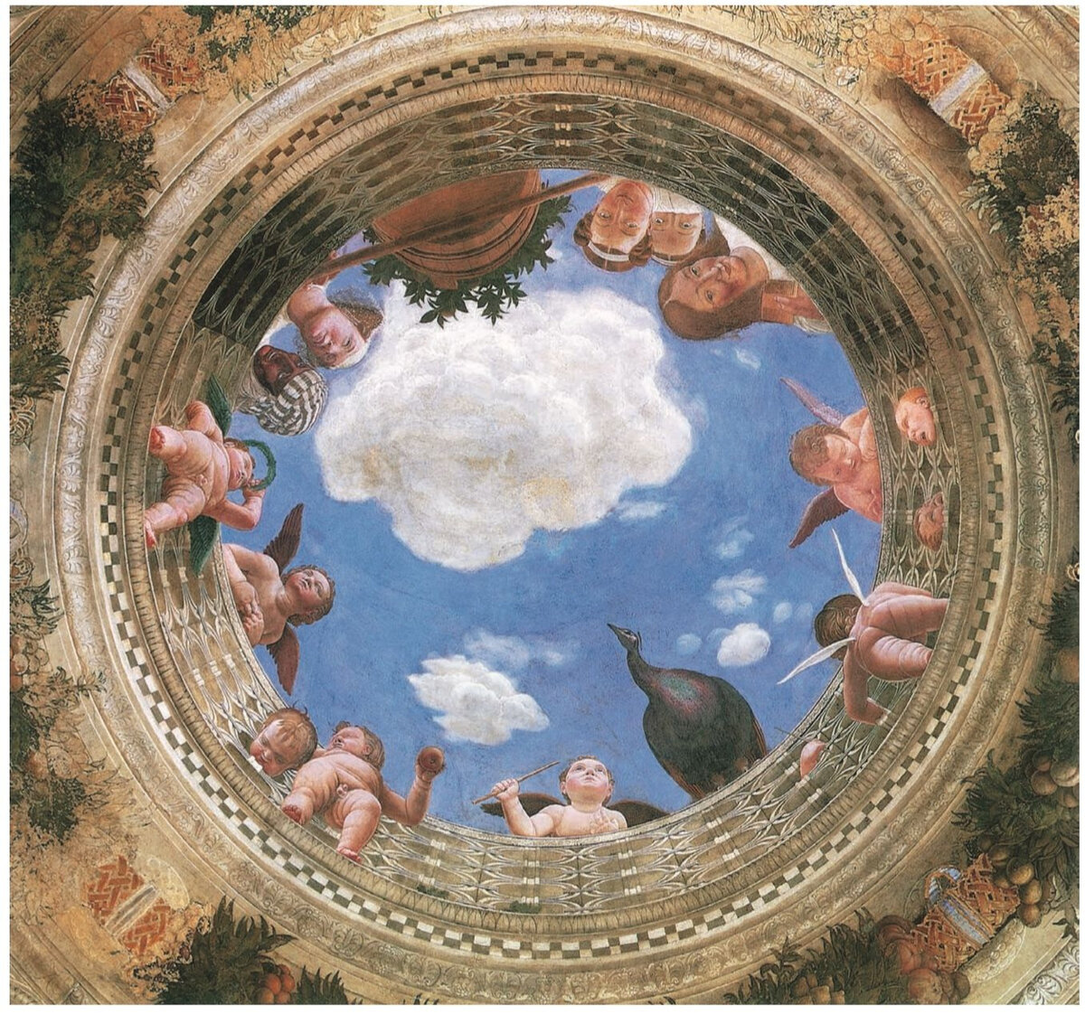 Камера дельи Спози. Роспись потолочного плафона