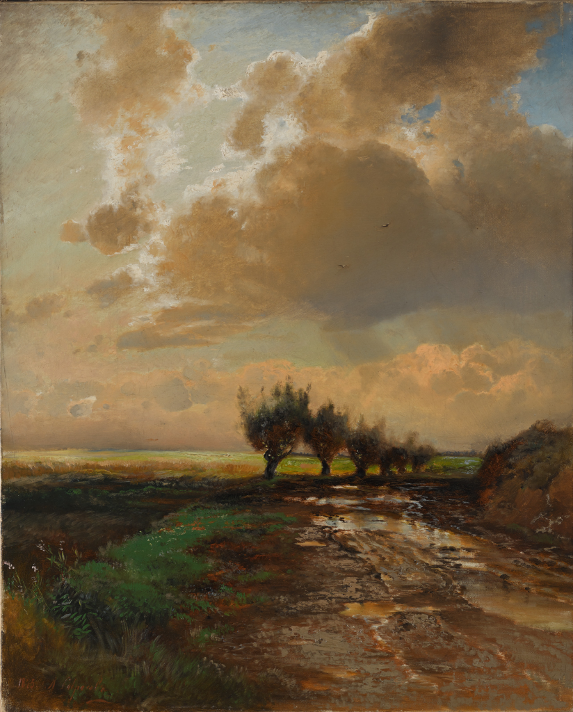 Саврасов Алексей Кондратьевич: Проселок. 1873 Холст, масло. 70 x 57 см Третьяковская галерея, Москва 