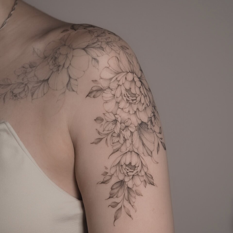 Татуировка выполнена Катериной Фот, мастером тату-студии «KOKOSSTUDIO»