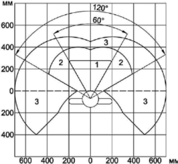 Рис. 3 зоны моторного поля