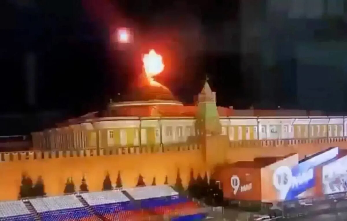 Удар по московскому Кремлю. 
© Соцсети