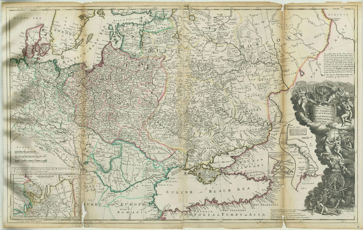 Российская империя карта 1721