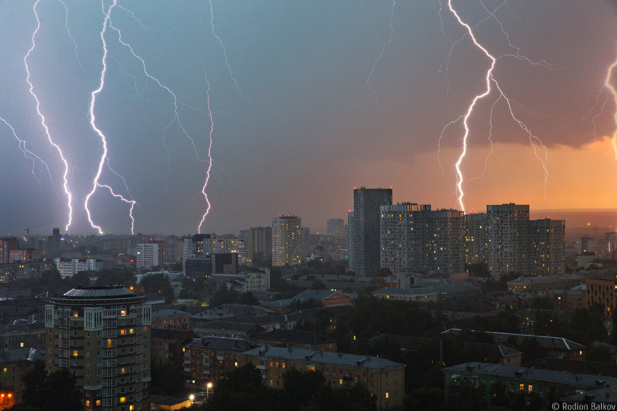 Гроза в Перми 19 июля 2020