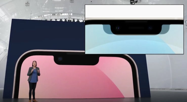 Выемка в экране iPhone 13 стала чуть уже, но выше