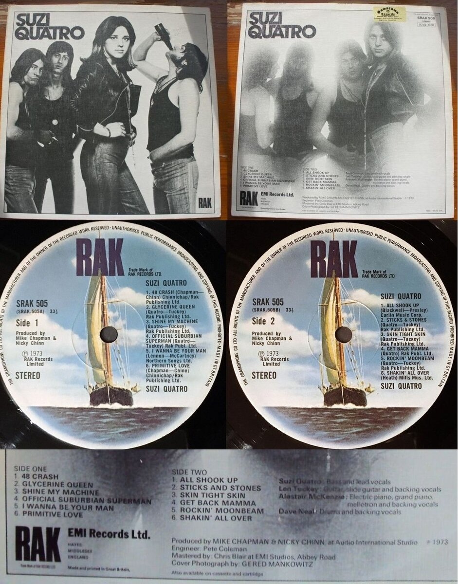 Английский выпуск альбома "Suzi Quatro" 1973 г.,, на него вошло всего 12 песен вместо 13-ти, записанных для альбома