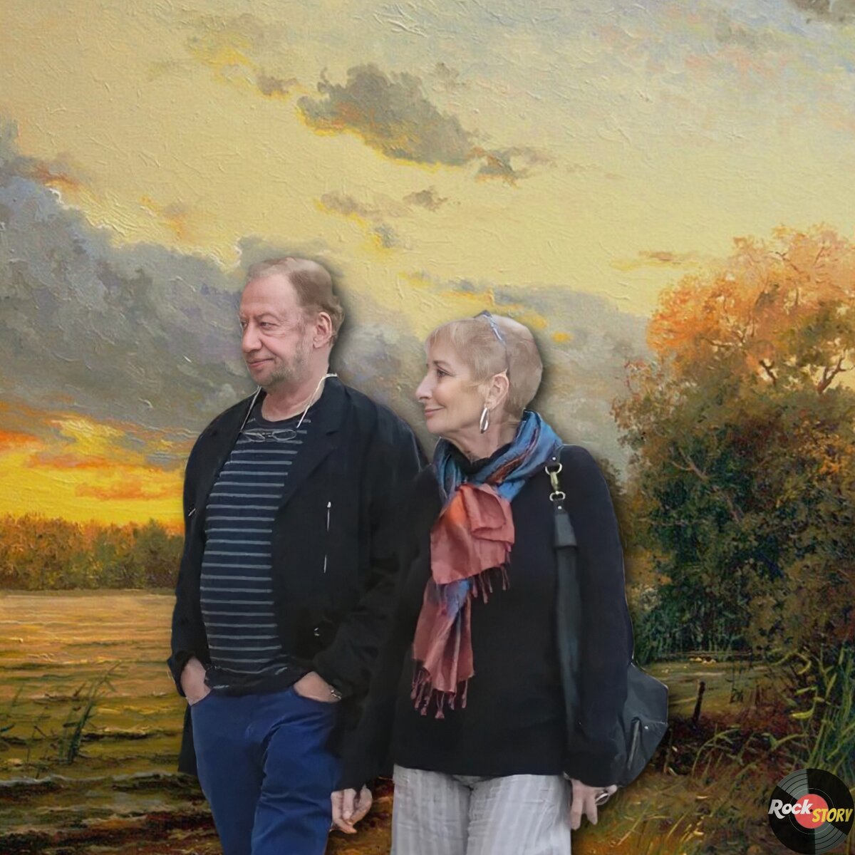 На фотографии: Илья Баскин и с женой Мариной