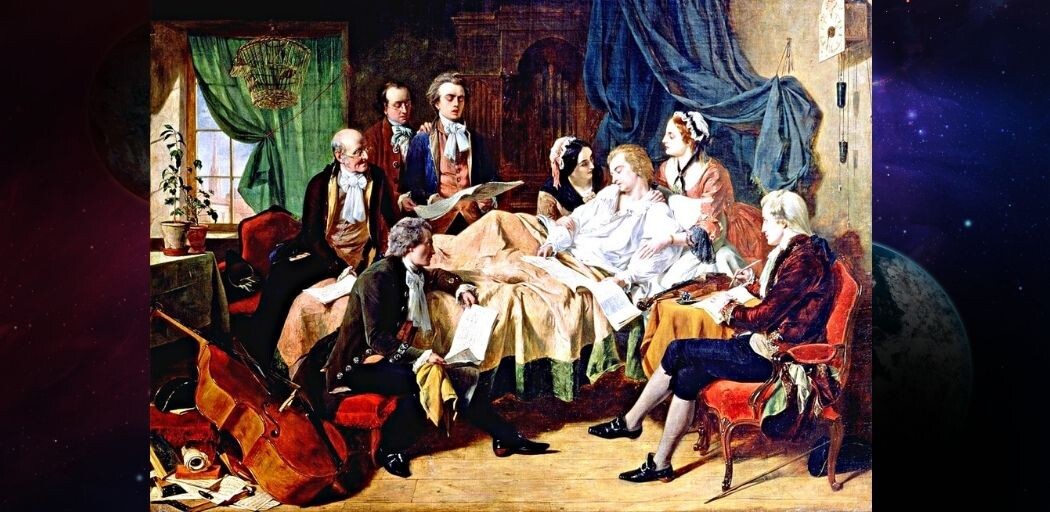  «Последние часы жизни Моцарта», художник Г. Н. О’Нил, 1860-е гг..