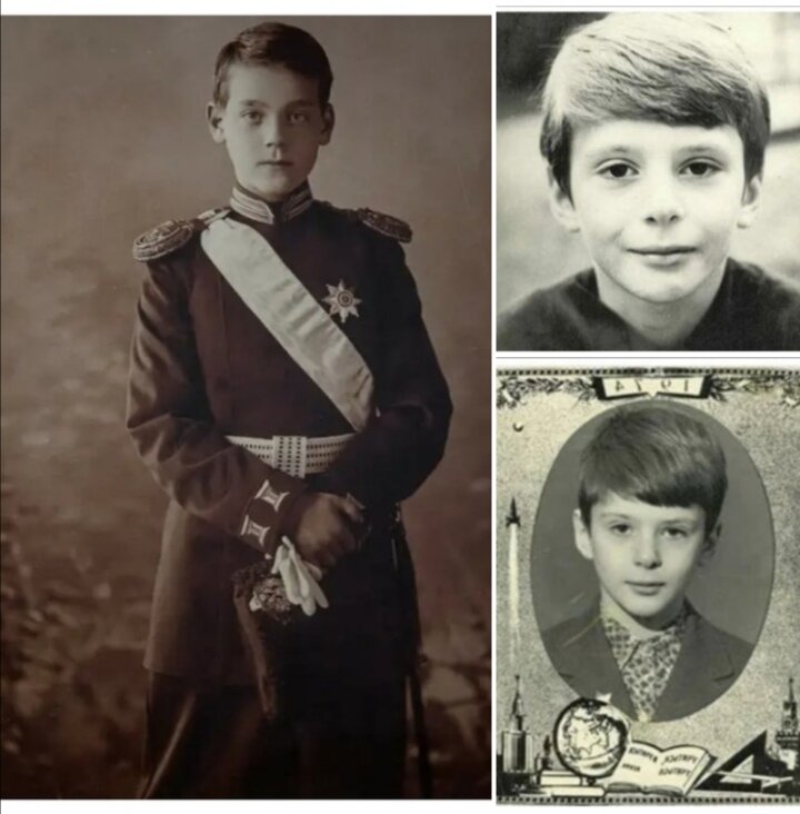 Михаил Романов и Михаил Прохоров в детстве, коллаж автора.