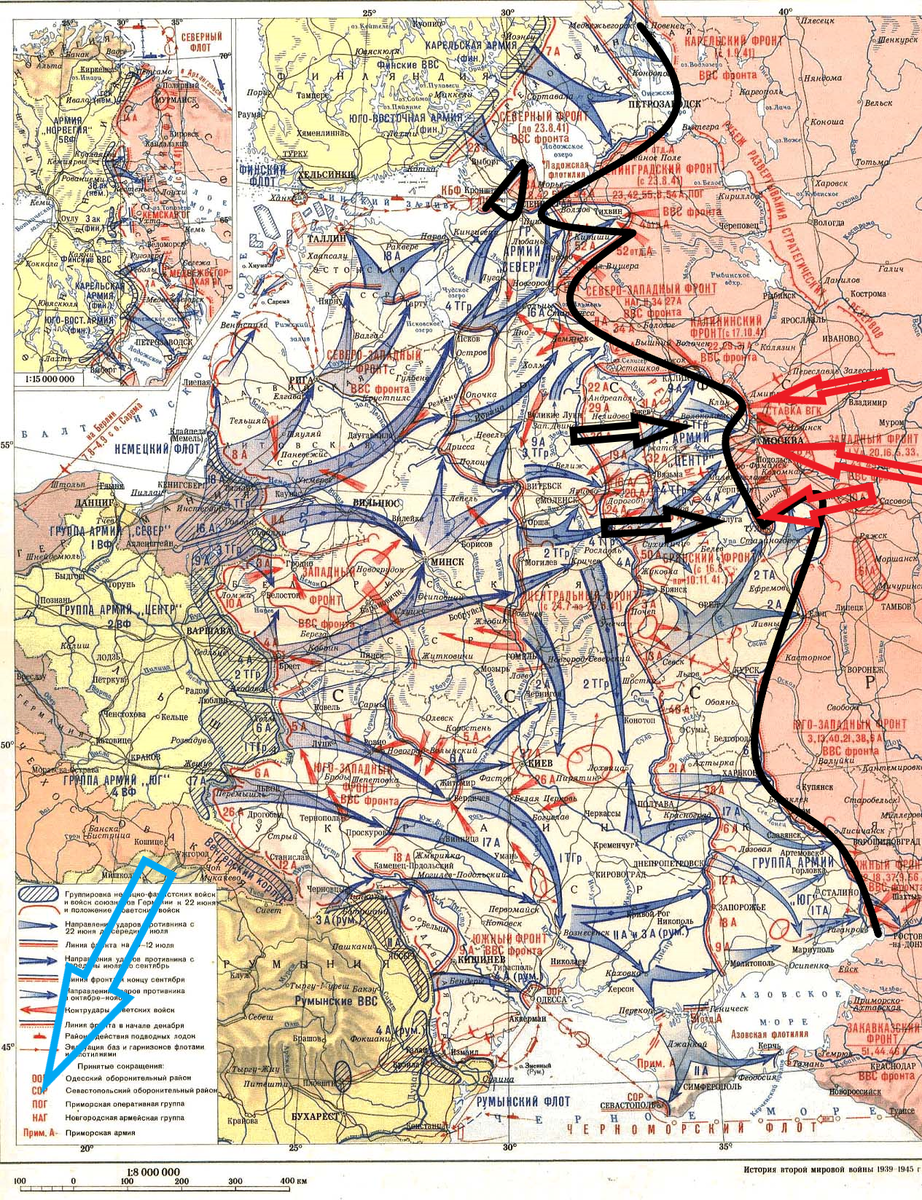 Великая отечественная война карта боевых действий 1941