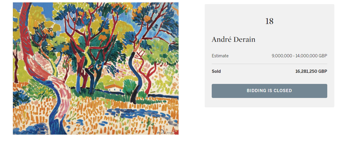 Андре Дерен. Деревья в Коллиуре.х. м. !905г.