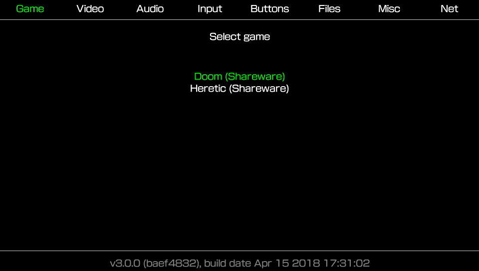 Меню Выбора Игры 