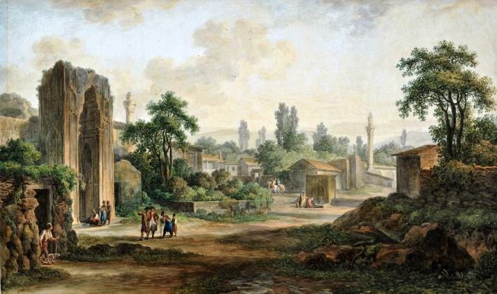 «Город Старый Крым». Акварель М. Иванова, 1783