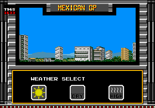 Характеристики трассы перед гонкой...