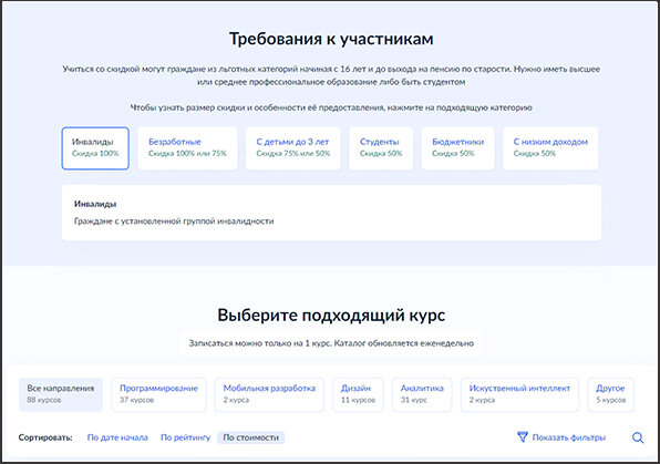 Инвалидам - скидка 100%.