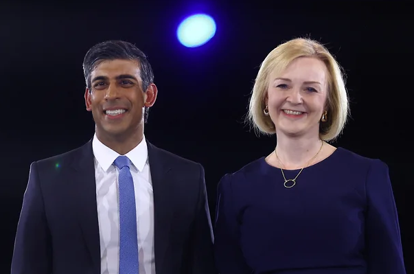 Риши Сунак и Лиз Трасс накануне оглашения результатов. Фото из откр. источников