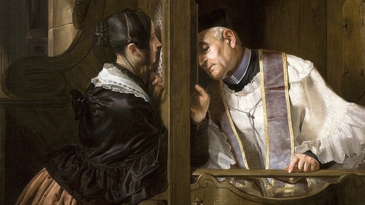 "Исповедь". Дж. Мольтени, 1838 г.