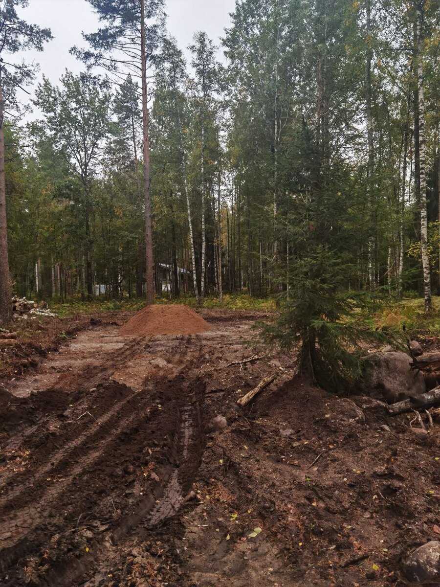 Участок со снятым грунтом. 