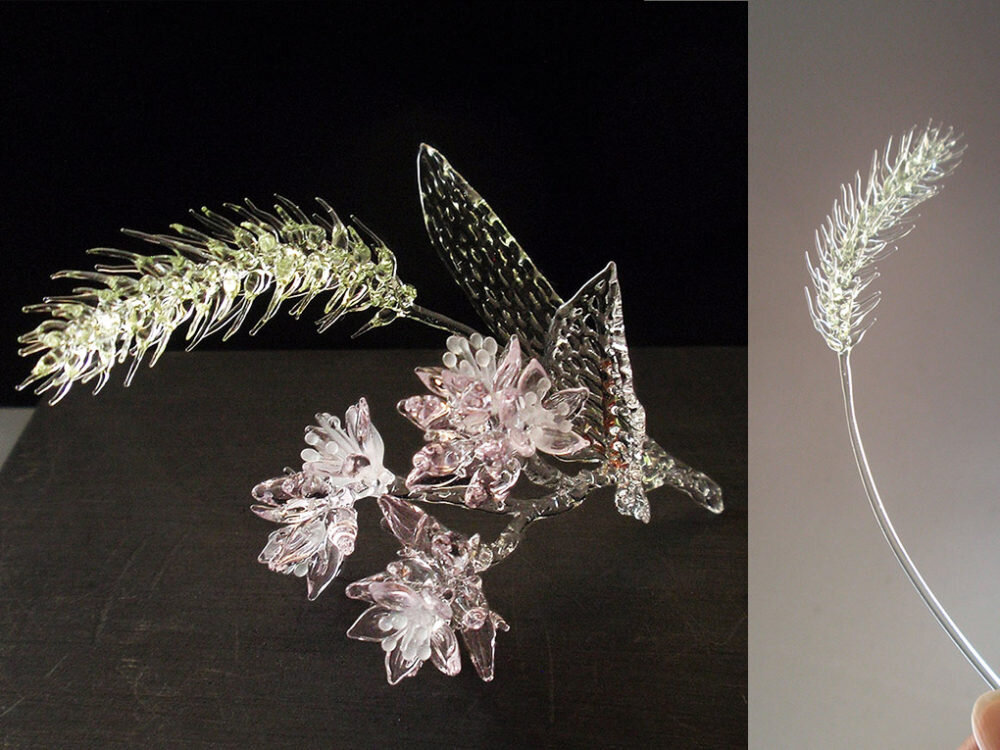 Кружево из стеклянных нитей Йоко Дои