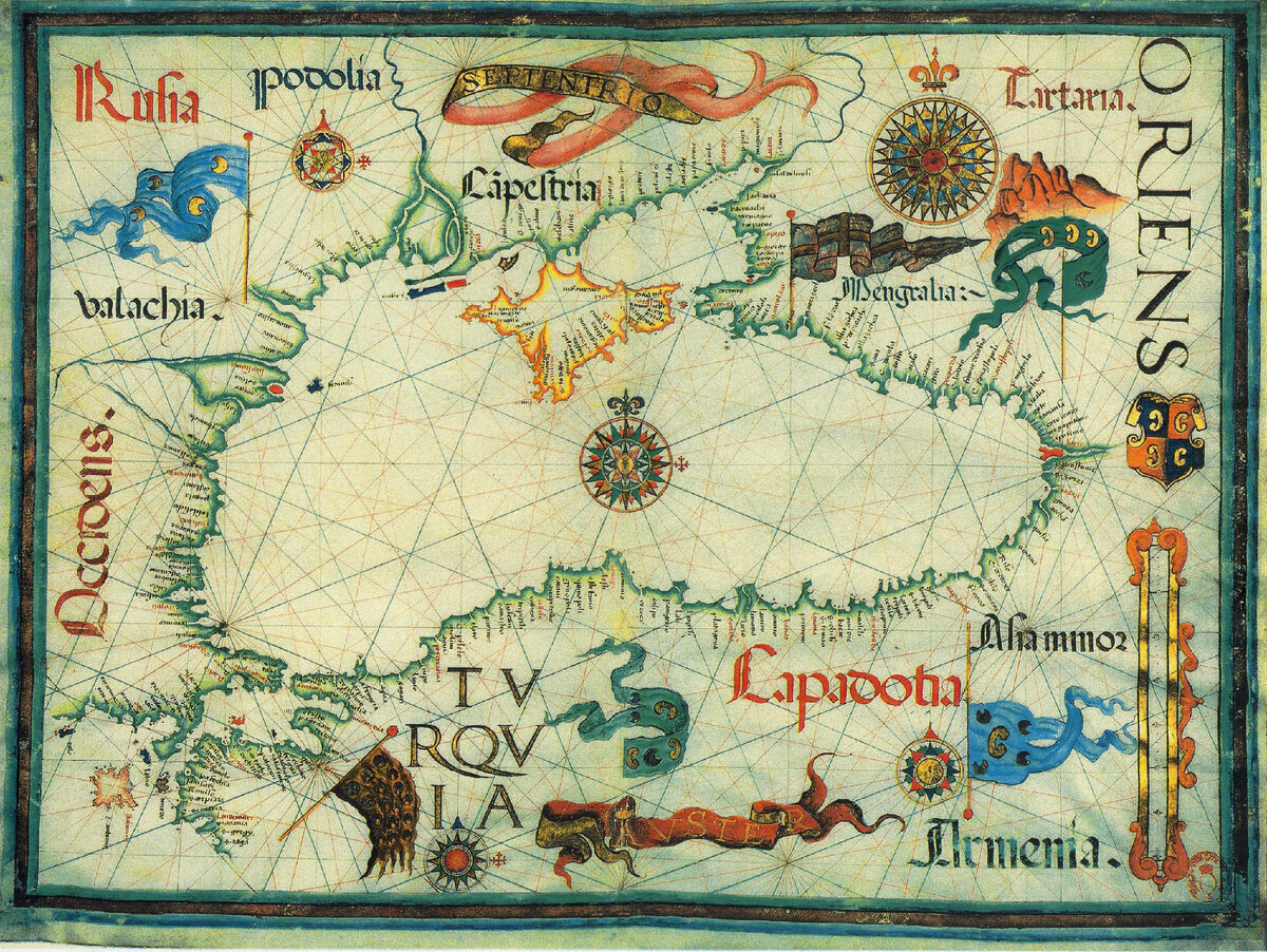 Diogo Homem, Ancient map of Black Sea (circa 1559)