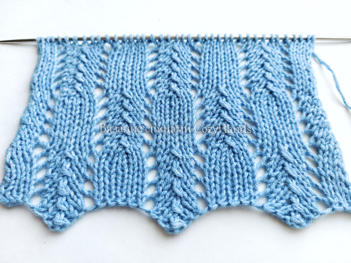 Простой и легкий узор спицами