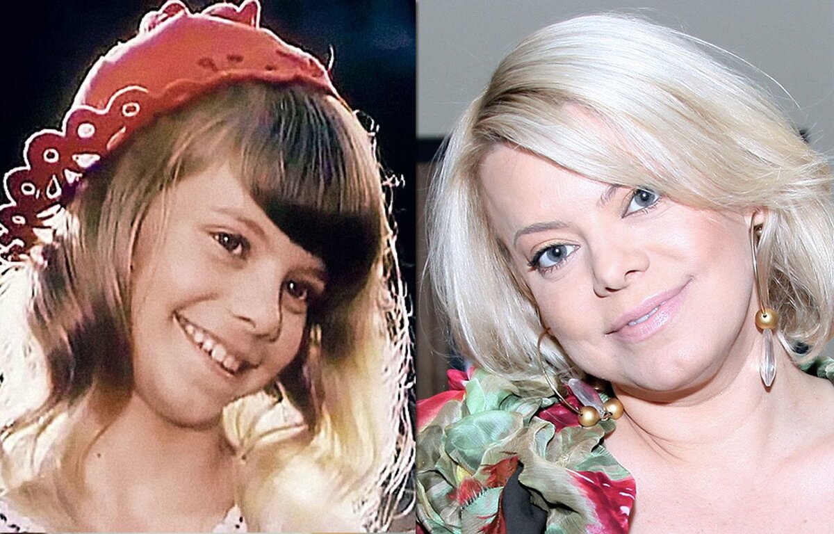 Яна Поплавская в детстве и сейчас