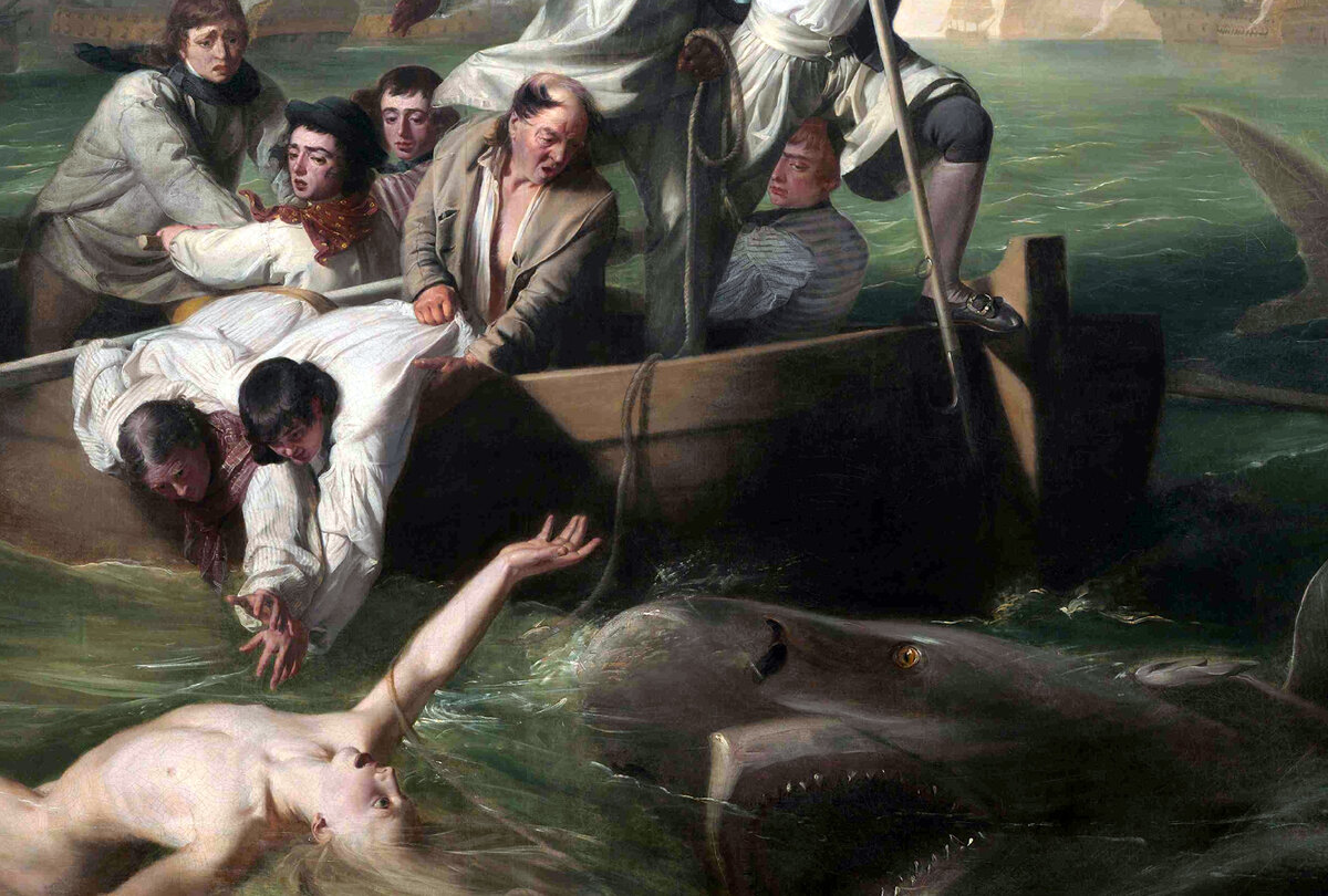 Джон Синглтон Копли «Брук Уотсон и акула», фрагмент